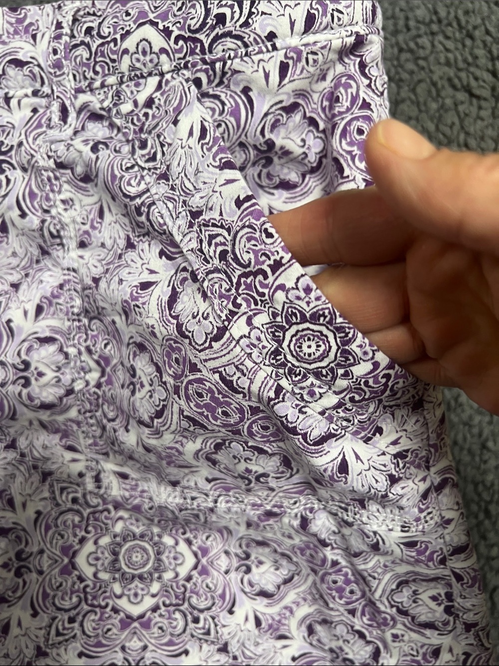 croft & barrow Purple and White Patterned Skort 12 - Picture 2 of 8